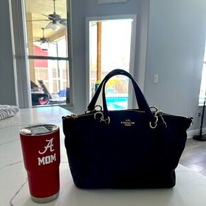 Coach black leather Kinsley satchel